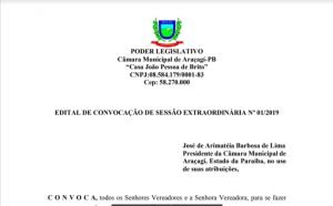 Câmara convoca vereadores para apreciar Projeto de Lei que trata do aumento de vencimentos dos professores